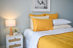 リネン枕カバー - オータムゴールド