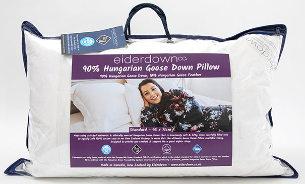 90% ハンガリー産グースダウン枕 - ニュージーランド製 – Eiderdown